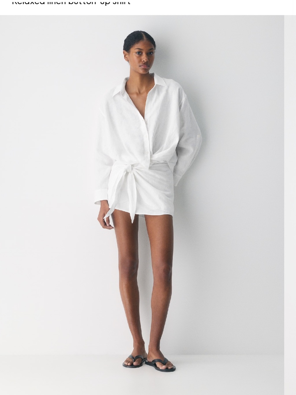 Aritzia Little Moon Portofino Linen Shirt